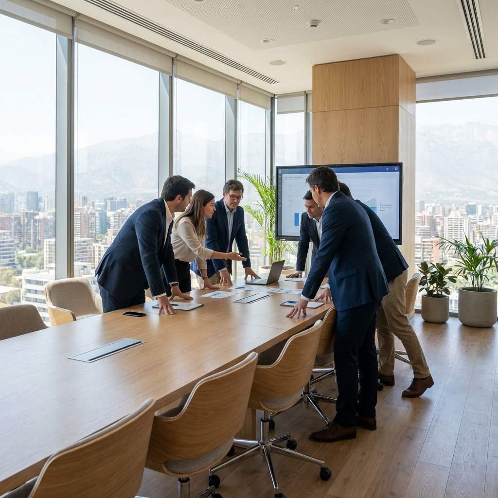 Oficina moderna de consultoría financiera